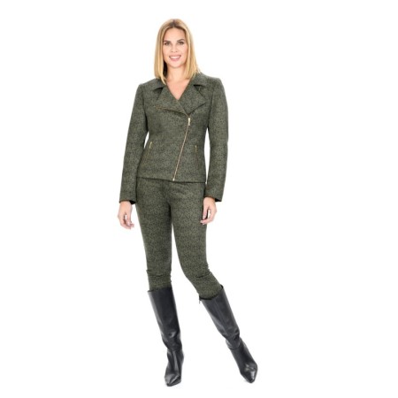 CHAQUETA ANIMAL PRINT KAKI