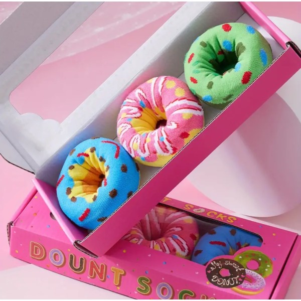 CALCETINES DONUTS PACK 3ud. ROSA